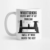 Pixxa Woodturning Wood Solves My Problems Carpenter Kupa Bardak