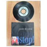 Plakperest Sam Brown - Stop 1988 Almanya Basım 45 Lik Plak