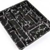Plastik 7 Bölmeli Siyah Çekmece Içi Kaşıklık Organizer Düzenleyici 36CM×31.5CM