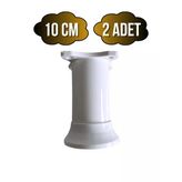 Plastik Beyaz Ayarlanabilir Ayak Masa Dolap Ve Mobilya Ayağı(Beyaz)(10Cm) Beyaz 10Cm 10Cm - 2 Adet