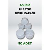 Plastik Boru Kapağı 45 mm (50 Adet) - Antrasit