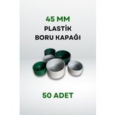 Plastik Boru Kapağı 45 Mm (50 Adet)