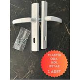 Plastik Kapı Kolu (Oda) Plastik Kapı Kolu / Beyaz - 1 Adet