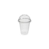 Plastik Milkshake Bardağı 100'lü Kapaklı İçecek 350 Cc(ml) Şeffaf Meşrubat Bardağı Limonata Cup