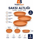 Plastik Saksı Tabağı 24 cm 3 Adet