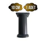 Plastik Siyah Ayarlanabilir Ayak Masa Dolap Ve Mobilya Ayağı(Siyah)(10Cm - 12Cm - 15Cm) Siyah 10Cm 10Cm - 1 Adet