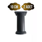 Plastik Siyah Ayarlanabilir Ayak Masa Dolap Ve Mobilya Ayağı(Siyah)(10Cm - 12Cm - 15Cm) Siyah 10Cm 10Cm - 2 Adet