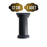 Plastik Siyah Ayarlanabilir Ayak Masa Dolap Ve Mobilya Ayağı(Siyah)(10Cm - 12Cm - 15Cm) Siyah 12Cm 12Cm - 1 Adet
