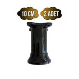 Plastik Siyah Ayarlanabilir Ayak Masa Dolap Ve Mobilya Ayağı(Siyah)(6Cm - 10Cm) Siyah 10Cm Siyah - 10Cm - 2 Adet