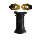 Plastik Siyah Ayarlanabilir Ayak Masa Dolap Ve Mobilya Ayağı(Siyah)(6Cm - 10Cm) Siyah 6Cm Siyah - 6Cm - 4 Adet
