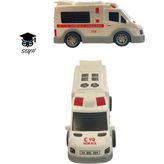 Plastik Sürtmeli Ambulans Oyuncak 11 cm