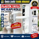 Plastik Yaylı Wc Kapı Kolu (Beyaz)