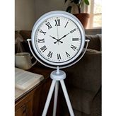 Platin Classic White Roma Tripod Ayaklı Saat Beyaz