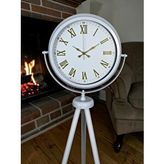 Platin Ivory Beyaz Tripod Ayaklı Saat