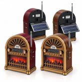 PLATOON Şömineli Radyo Solar İbresi Bluetooth USB Type-C Şarjlı