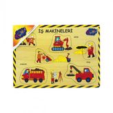 Playwood Ahşap Tutmalı İş Makineleri Puzzle
