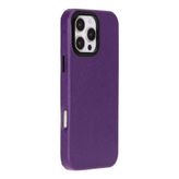 PLM Apple iPhone 16 Pro uyumlu, Hakiki Deri, El Yapımı Kılıf, Mor