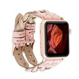 PLM Apple Watch Kordon York Çift Tur Pembe Deri NU2