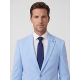 Plus Scorpion Erkek Klasik 2’li Takım Elbise 2 Düğmeli Slim Fit Esnek Kumaş Çift Yırtmaçlı 7 Drop - Bebe Mavisi - 6 Drop - 64