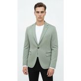 Plus Scorpion Haki Erkek Italyan Kesim Blazer Ceket – Kol Yamali, Slim Fit, Şık ve Modern Tasarım - 6 Drop - Haki Yeşil - 48