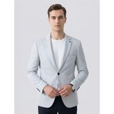 Plus Scorpion Kırçıllı Erkek Blazer Ceket – Torba Cepli, Çift Yırtmaçlı, Dokulu Premium Kumaş Slim Fit - 54 - Lacivert
