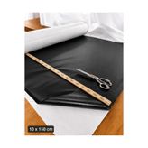 PLUSH STUDIO Yapışkanlı Siyah Suni Deri 100x150 cm Döşemelik Kaplama ve Dekorasyon Malzemesi