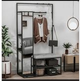 PMT5689 Siyah Metal Ayakkabılık 100X35X160 cm