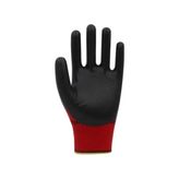Pn5 NO10 Kırmızı Polyester Nitril Iş Eldiveni 12 Çift - standart