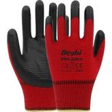 Pn5 Zebra Poly.astarlı Nitril Eldiven Kırmızı Siyah