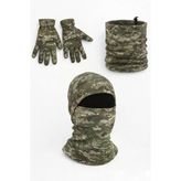 Polar Eldiven,Boyunluk,Bere Set Haki Standart