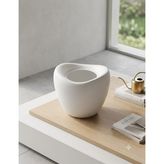 Poliva Home Lale Dekoratif Saksı 15 Lt - Orta Boy Modern Salon & Bahçe Saksısı Iç ve Dış Mekan Içliksiz - Beyaz