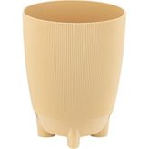 Poliwork Luna Ayaklı Saksı 4 Lt – 18.2x23.7 cm Modern Ayaklı Salon ve Ofis Saksısı - Kahverengi