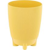 Poliwork Luna Ayaklı Saksı 4 Lt – 18,2 cm Modern Ayaklı Salon ve Ofis Saksısı - Sarı