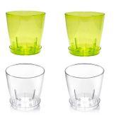 Poliwork Orkide Saksısı 1.6 Lt Tabaklı 4'lü