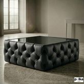 Polka Sofa Retro Deri Serisi Orta Sehpa - Antrasit