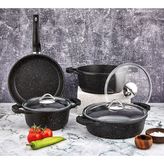 Polo Chef Iron Siyah 7 Parça Granit Tencere Seti - 24 cm