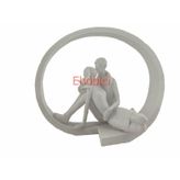 Polyester Çember İçindeki Sevgililer 27x22cm HYK267