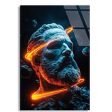 Pop Art Heykel Cam Tablo – 70x110 cm | Duvar Dekoru
