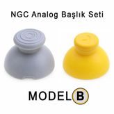 POPKONSOL Gamecube Analog Başlık Seti Model B NGC Topuz Yedek Parça Versiyon 2