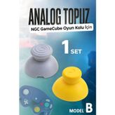 POPKONSOL NGC Topuz Model B Gamecube Analog Başlık Seti Kol Yedek Parça