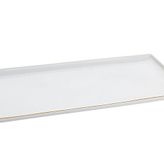 Porland 16x35 cm Altın Yaldız Baton Pasta Tabağı