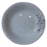 Porland Por 194517 Desenli Beyaz Yemek Tabağı 17 cm 6'lı - Belirtilmemiş