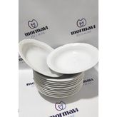 Porland Porselen Anadolu Beyazı 12 Adet 19CM (Büyük) Çukur Yemek Tabak