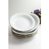 Porland Porselen Lal 20 cm 12 adet Çukur Yemek Tabak