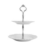 Porland Queen Platin 2 Katlı 21 cm Kurabiye Tabağı