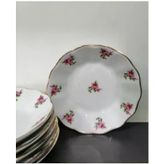 Porselen 12'Li Pembe Çiçek Çay Tabak 11 Cm(12Adet) 8697635522938