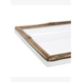 Porselen Bambu Detaylı Servis Tabağı(19x37x4 Cm)