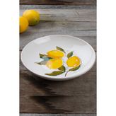 Porselen Diyarı Limon Desen El Yapımı Organik Çukur Yemek Tabak 22 cm