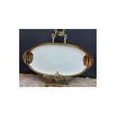 Porselen Gold Sunum Tepsisi 41 Cm Altın