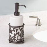 Porselen Sıvı Sabunluk Çiçek Celik Standlı 8X8x22cm 355Ml